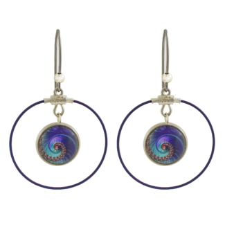 Titanium Circular Earrings with colored